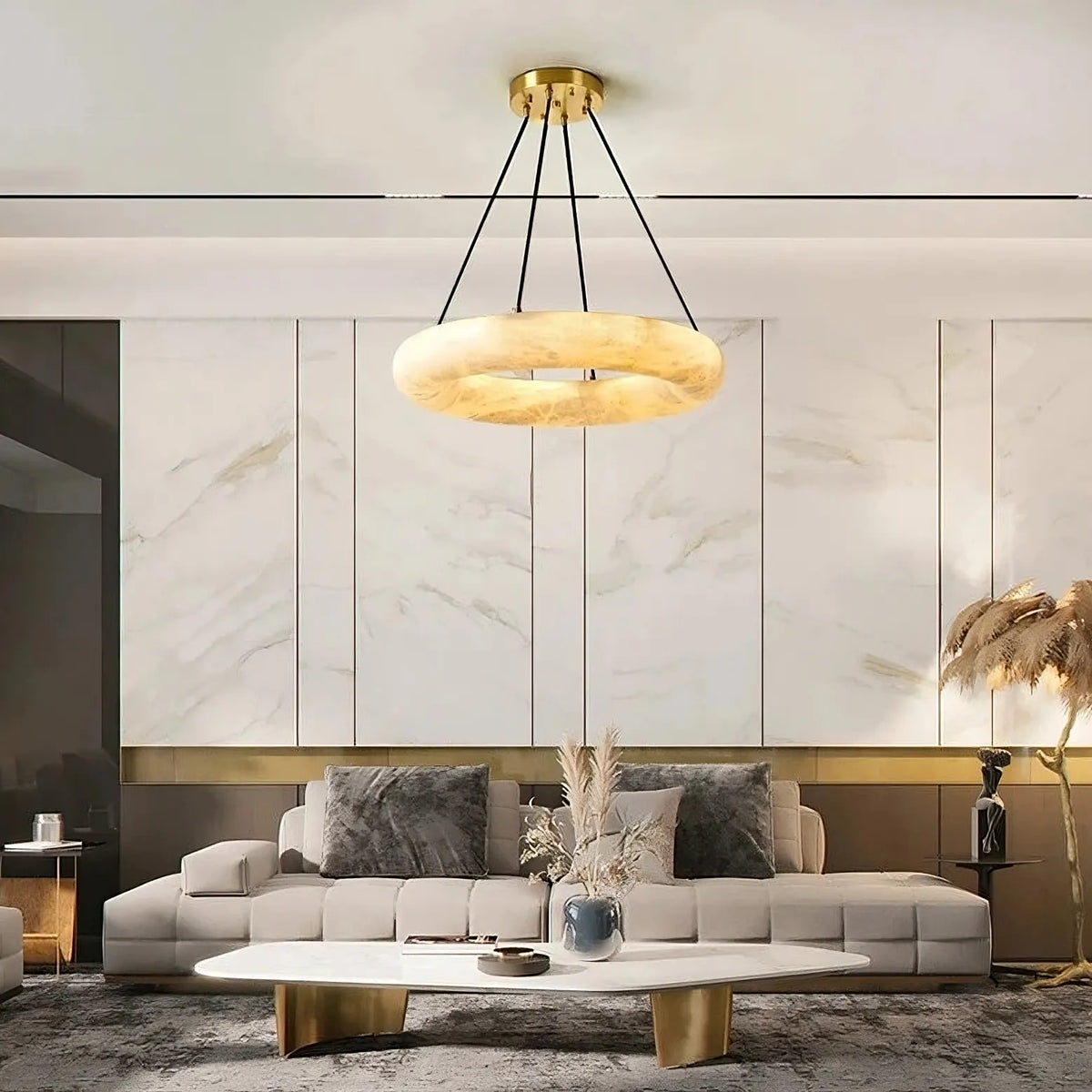 Natural Marble Modern Chandelier