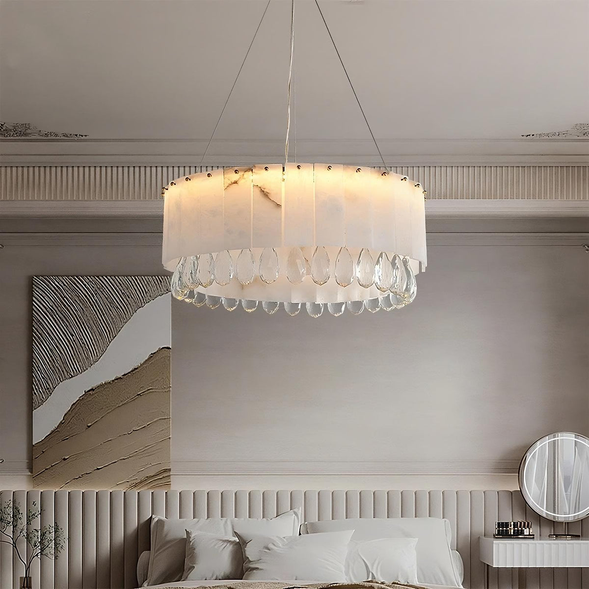 Marble & Crystal Modern Chandelier