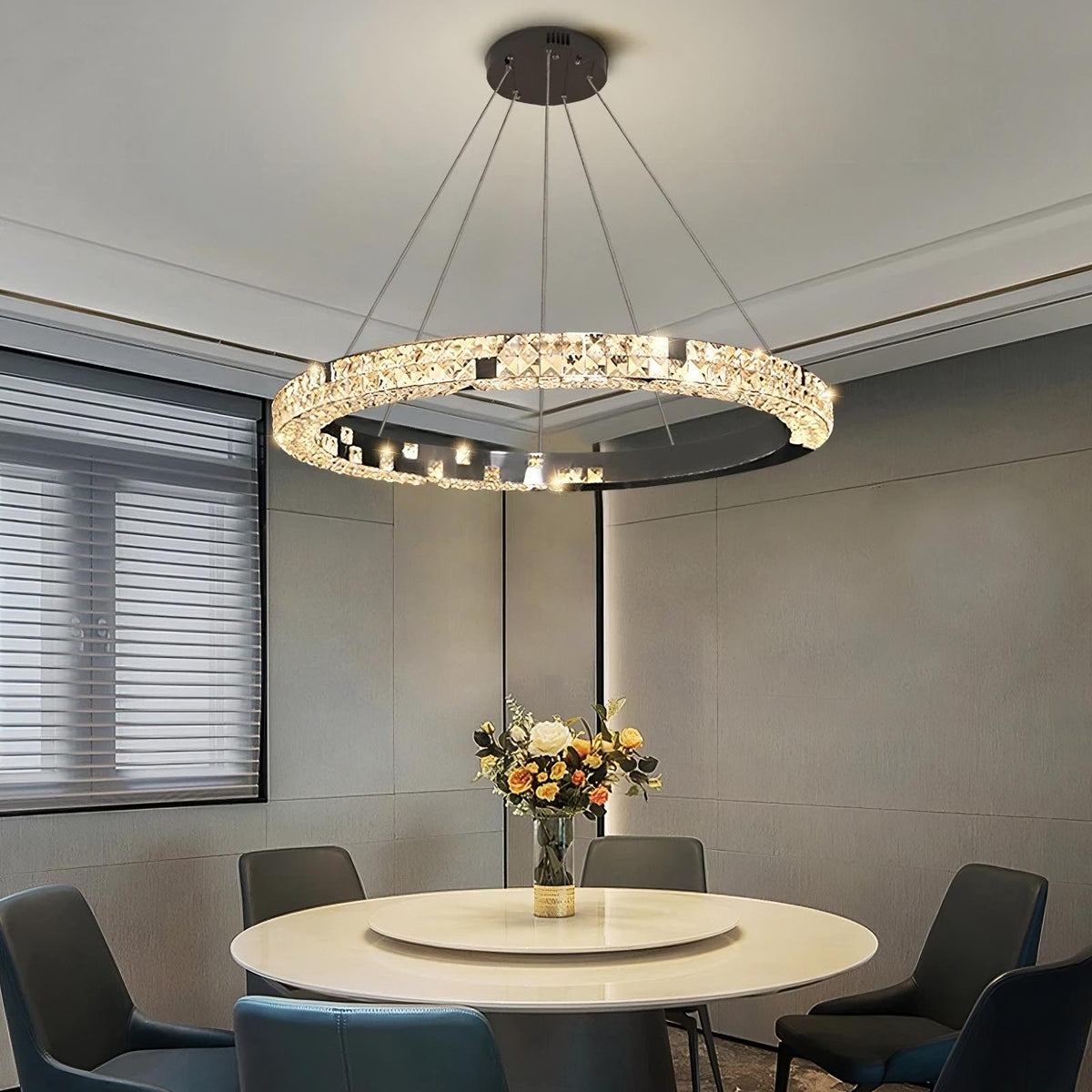 Bacci Crystal RingModern Chandelier