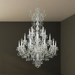Century 54.5"H x 37"W 20-Light Crystal Chandelier in Antique Silv