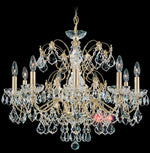 Century Chandelier, 9-Light, French Gold, Clear Heritage Crystal, 26"W (1709-26 180WX4)