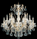 Century Chandelier, 12-Light, Heirloom Gold, Clear Heritage Crystal, 30"W (1712-22 180WX9)