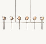 Boule De Cristal Smoke Glass Double Linear Chandelier 60"