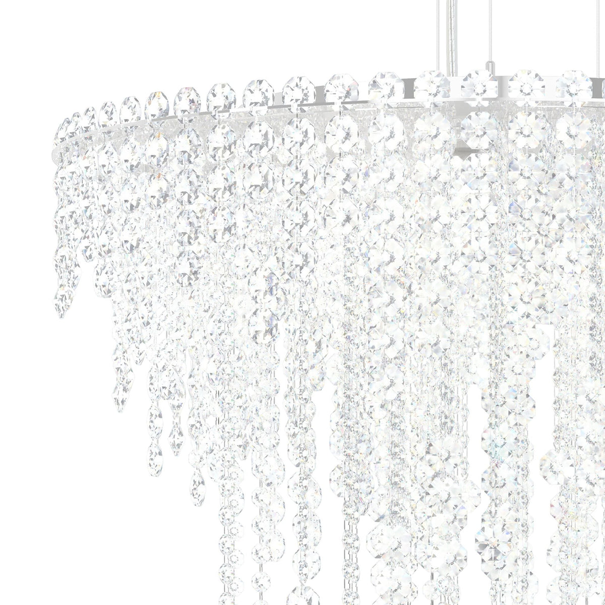 Chantant 28"H x 24"W 6-Light Crystal Chandelier in Polished Stain