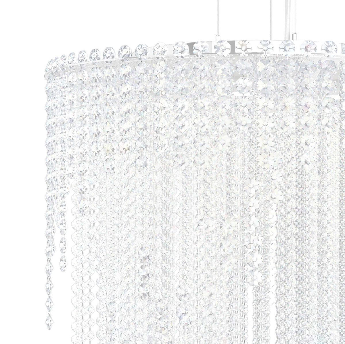 Chantant 79"H x 24"W 6-Light Crystal Chandelier in Polished Stain