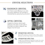 Chatter 8.5"H x 32.5"W 7-Lt Crystal Linear Pendant in Pol Stainle