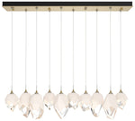 Chrysalis 44.5"W 10-Light Modern Brass Mixed White Crystal Standard Pe