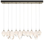 Chrysalis 44.5"W 10-Light Soft Gold Mixed White Crystal Standard Penda
