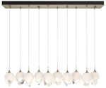 Chrysalis 44.5"W 10-Light Soft Gold Small White Crystal Standard Penda