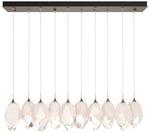 Chrysalis 9.8"W 10-Light Large Crystal White Crystal Bronze Long Penda