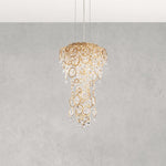 Circulus 24.5"H x 14"W 4-Light Crystal Pendant in Heirloom Gold