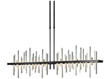 Cityscape 51.9" Wide Large Black LED Pendant With Sterling