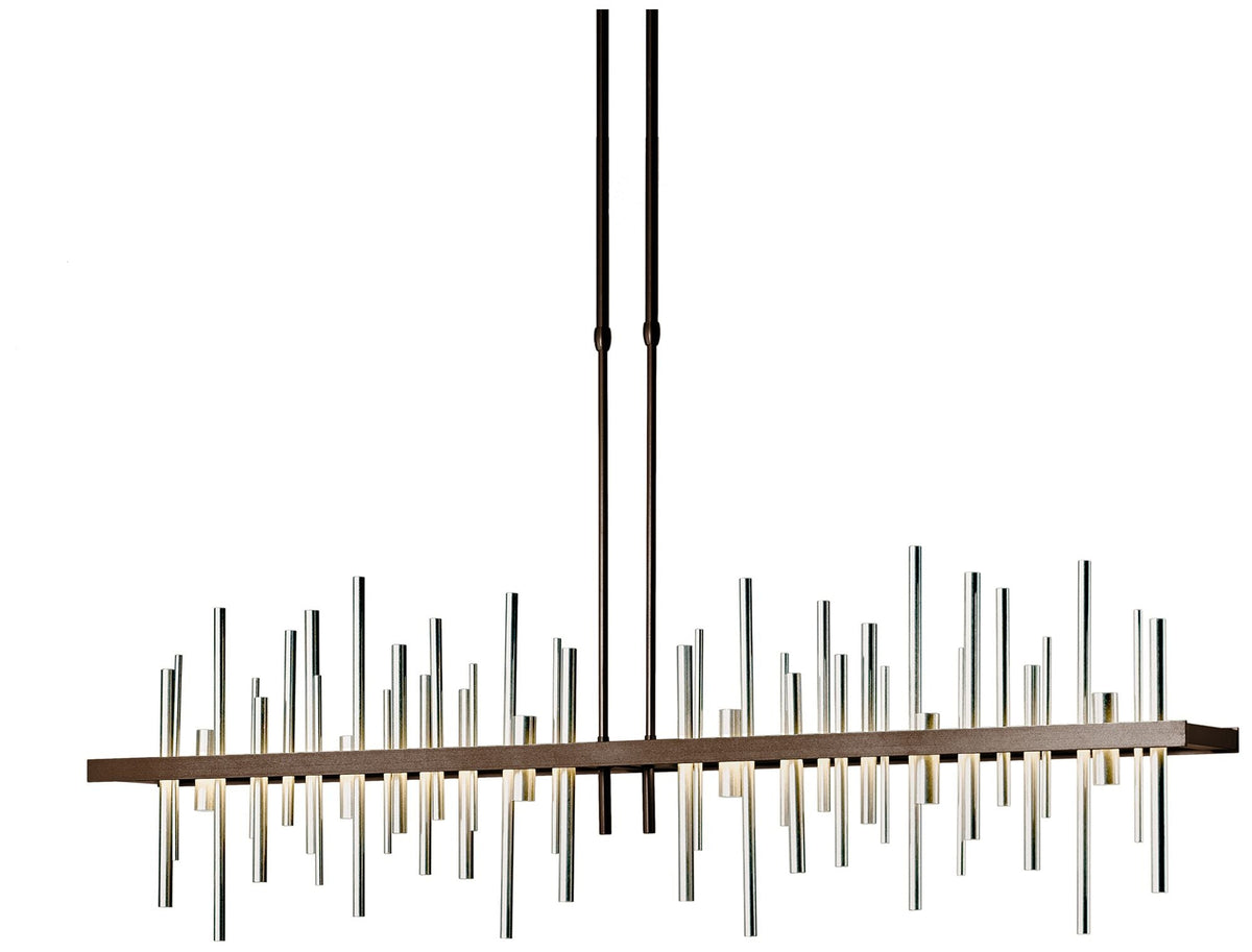 Cityscape 51.9" Wide Large Bronze LED Pendant With Sterling