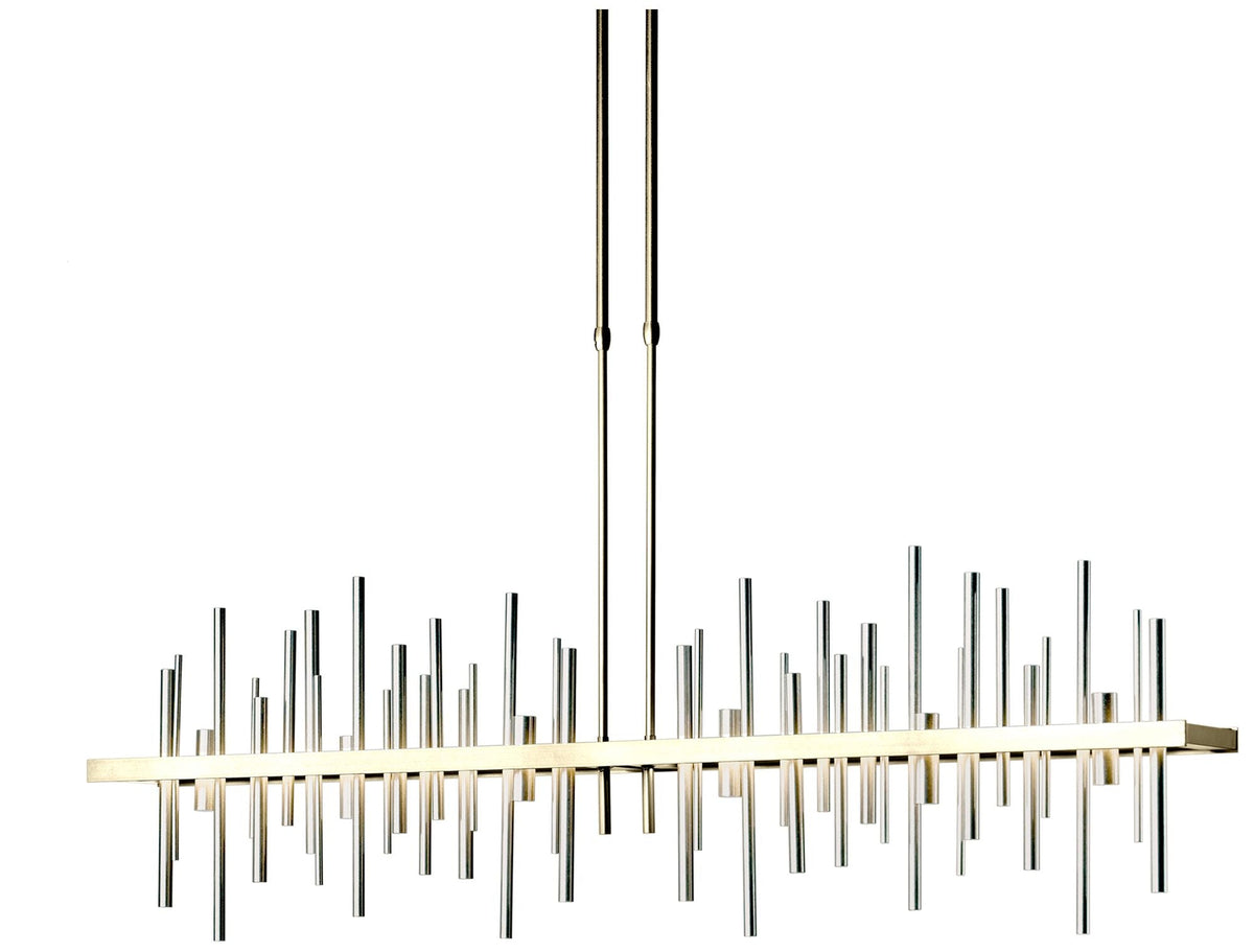 Cityscape 51.9" Wide Large Modern Brass LED Pendant With Sterling