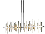 Cityscape 51.9" Wide Large Sterling LED Pendant With Soft Gold