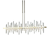 Cityscape Large LED Pendant - Brass - Sterling Accents - Standard Height