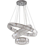Chrome Crystal 3-Tier Pendant Light Modern Chandelier