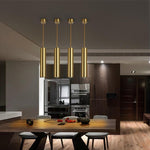 Unique Elongated Linear Metal Industrial Kitchen Island Pendant Lighting