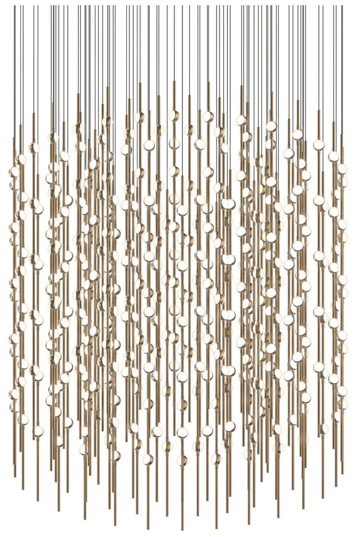Constellation 48" Centaurus Cylinder LED Pendant - Brass - White Lens
