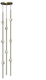 Constellation Andromeda 6"W Short Brass 2700K Clear Lens Round LED Pen