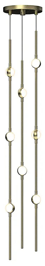 Constellation Andromeda 6"W Short Brass 2700K White Lens Round LED Pen