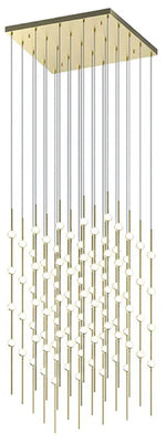 Constellation Cosmic Cube 20.5"W Satin Brass 2700K White Lens LED Pend