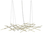 Constellation Ursa Minor Chandelier - Brass - Clear Faceted Lens