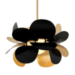 Chrysalis Pendant, 9-Light, Modern Brass, Black Crystal, 20.5"W (131142-SKT-LONG-86-BP0756 5YZVFF)