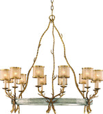 Corbett Parc Royale 41" Wide Gold Ice 12-Light Chandelier