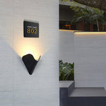 Creative Modern Wall Sconces LED Doorplate Lamp Waterproof Wall Lights Fixture Indoor Outdoor