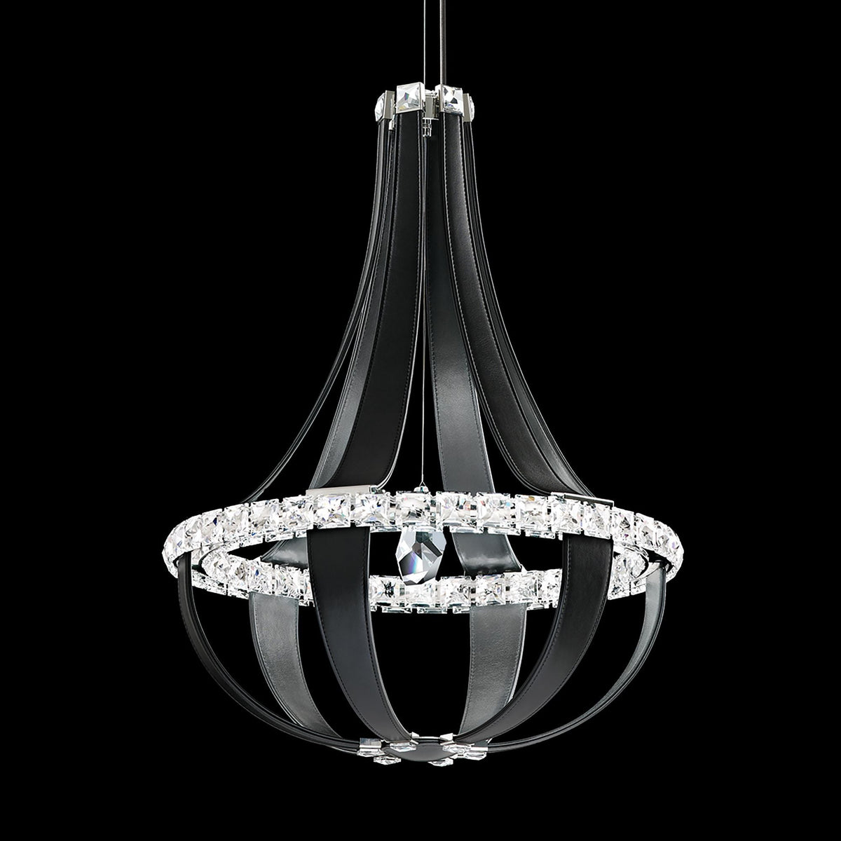 Crystal Empire LED 27"H x 20.5"W 12-Light Chandelier in Grizzly B