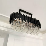Gio Crystal Dining Room Chandelier, Black