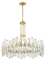 Crystorama Bolton 31"W Aged Brass 12-Light Crystal Chandelier