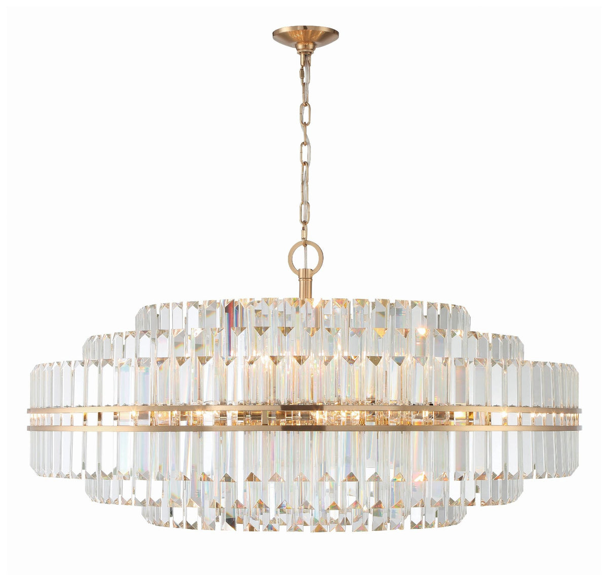 Crystorama Hayes 40 1/2" Wide Aged Brass 32-Light Chandelier