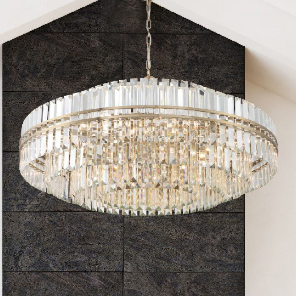 Crystorama Hayes 40 1/2" Wide Aged Brass 32-Light Chandelier