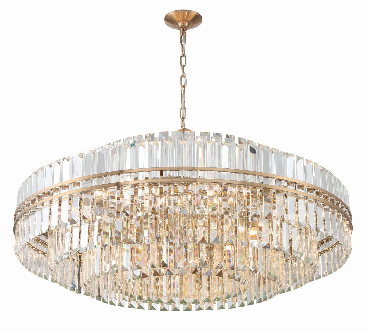 Crystorama Hayes 40 1/2" Wide Aged Brass 32-Light Chandelier
