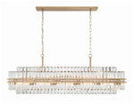 Crystorama Hayes 50"W Aged Brass 16-Light Linear Chandelier