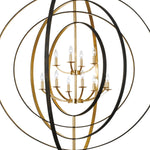 Crystorama Luna 60" Wide Bronze-Gold 12-Light Modern Large Chandelier