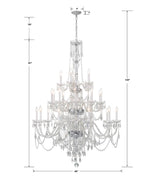 Traditional 25 Light Crystal Chandelier