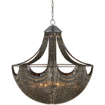 Eduardo 6 Light 30" Wide Chandelier with Black Metal Shade