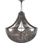 Eduardo 6 Light 30" Wide Chandelier with Black Metal Shade