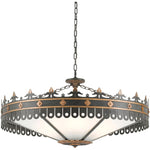 Berkeley 6 Light 40" Wide Wrought Iron Chandelier with Acrylic Shade