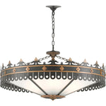 Berkeley 6 Light 40" Wide Wrought Iron Chandelier with Acrylic Shade