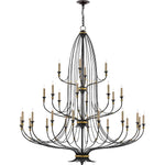 Folgate 28 Light 56-1/2" Wide Wrought Iron Chandelier