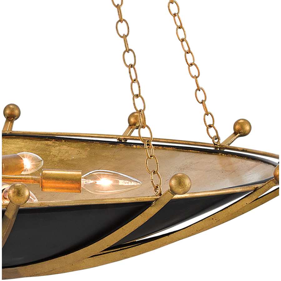 Fontaine 6 Light 41" Wide Wrought Iron Pendant