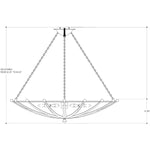 Fontaine 6 Light 41" Wide Wrought Iron Pendant