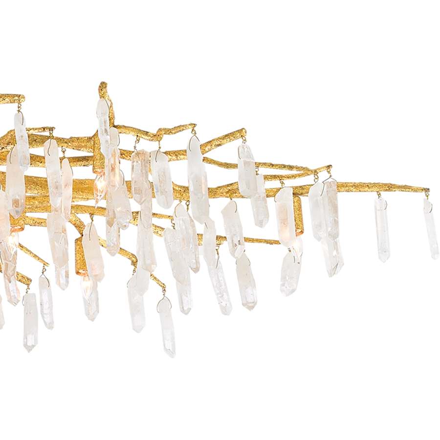 Forest 14 Light 60" Wide Semi-Flush Linear Ceiling Fixture