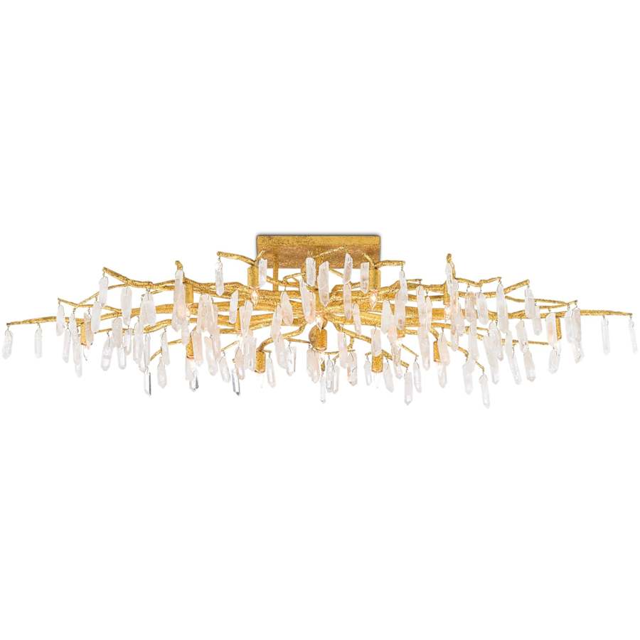 Forest 14 Light 60" Wide Semi-Flush Linear Ceiling Fixture