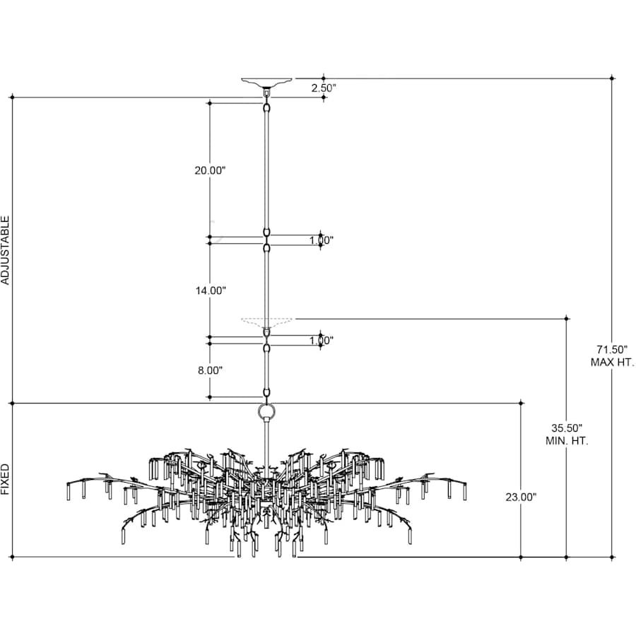 Forest Dawn 8 Light 61" Wide Crystal Chandelier