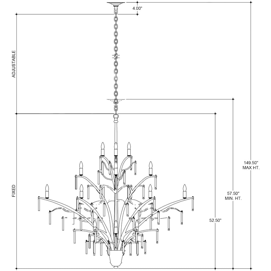 Raux 21 Light 50" Wide Crystal Chandelier